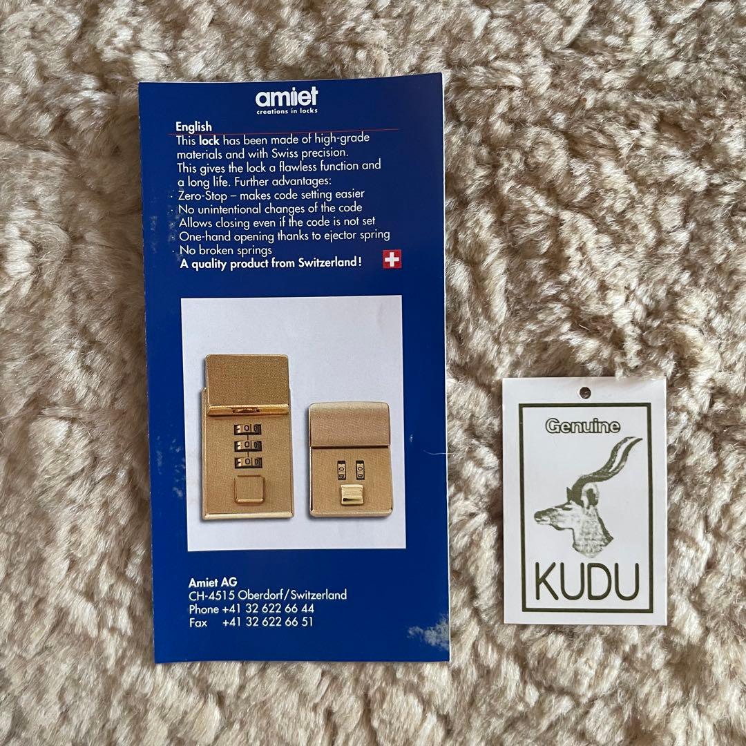 未使用級 【希少】KUDU革 セカンドバッグ amietアミエット製ダイヤル錠