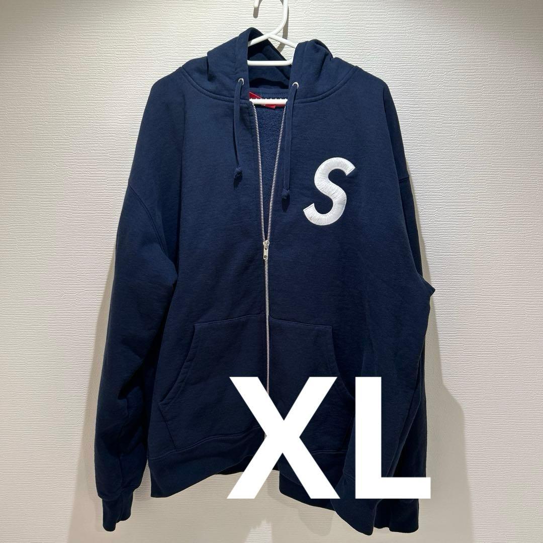 シュプリームネイビー フルジップパーカー