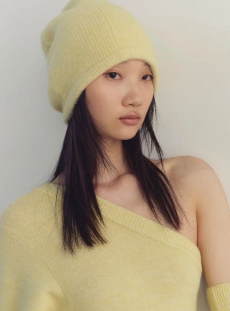 お値下げ rosarymoon ロザリームーン ニットビーニー イエロー