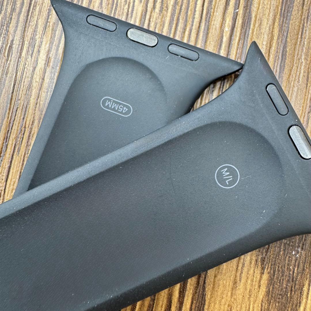 2201 Apple Watch エルメス　ブラック　黒　ラバー　シリコン