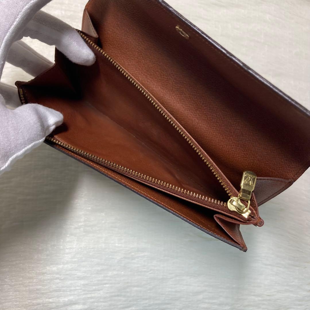 LOUIS VUITTON ヴィトン　長財布　クレディ　二つ折り　財布　茶色