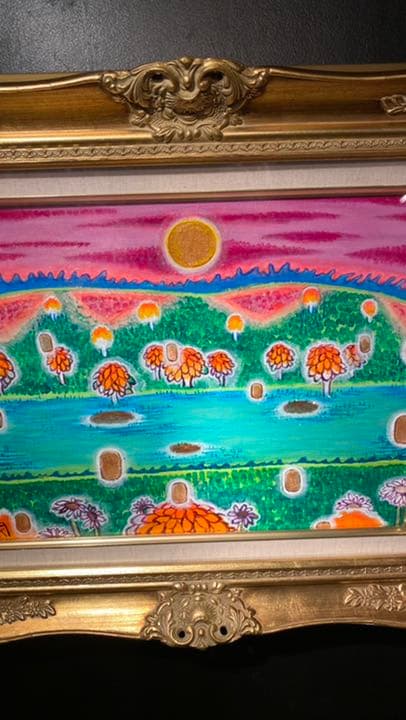 【アクリル画】 商品名 「小判伝説10」　額付き6号　新品