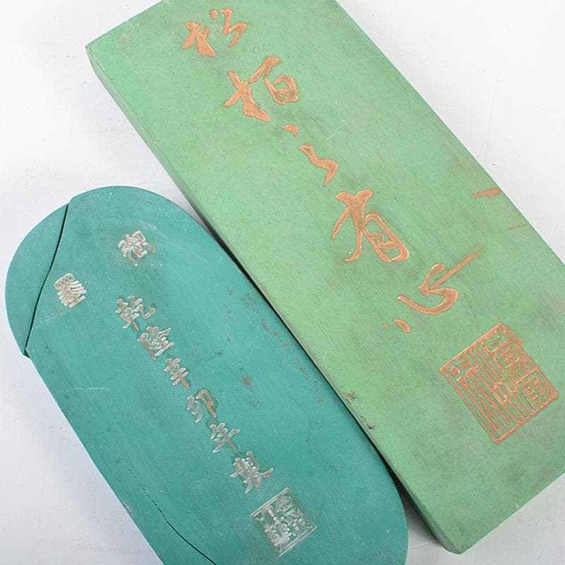 中国　書道具　楼閣山水文など　古墨　徽墨　4点まとめて　M　R7335