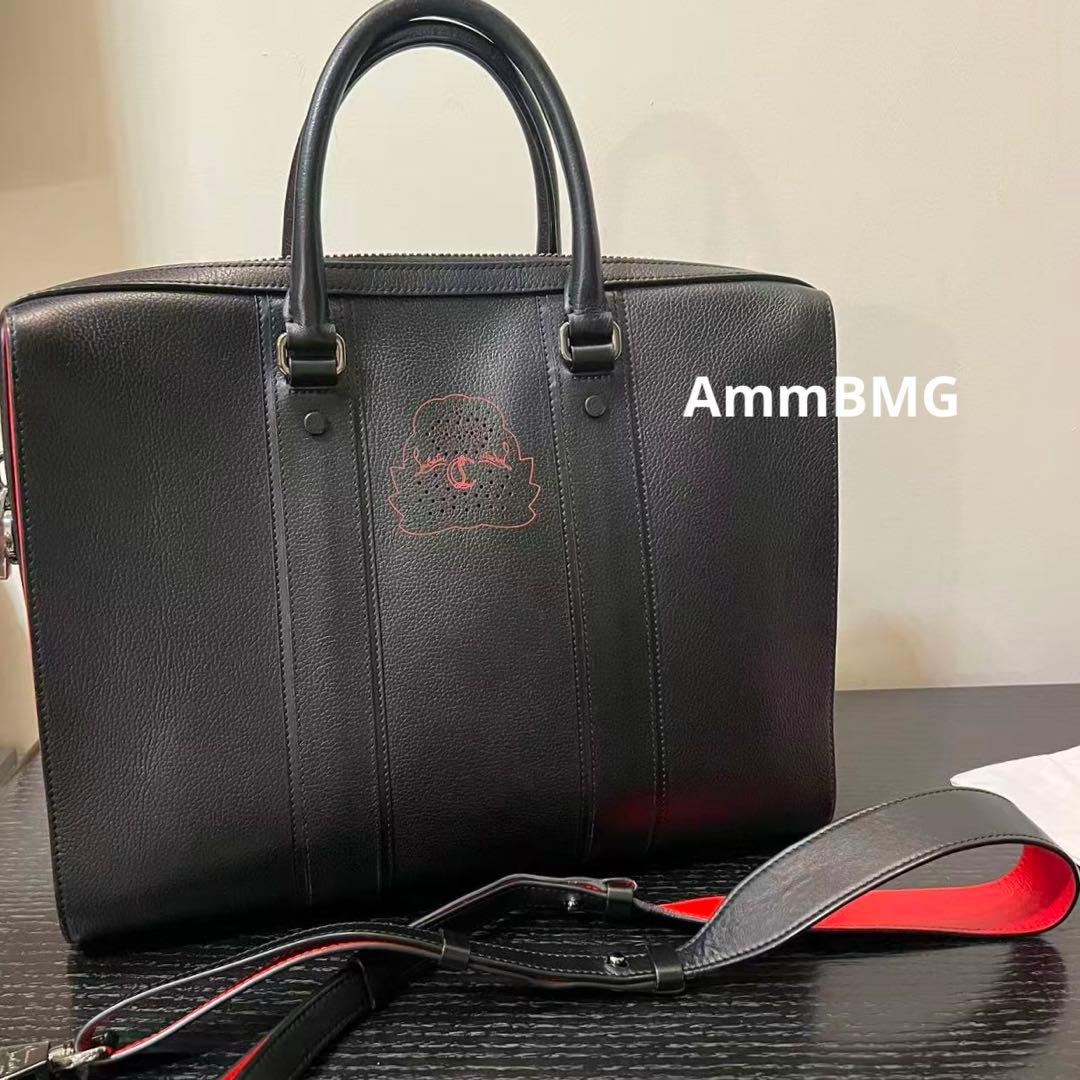 定価40万　美品 希少ルブタン 2way ブリーフケース 斜め掛け レザー　正規