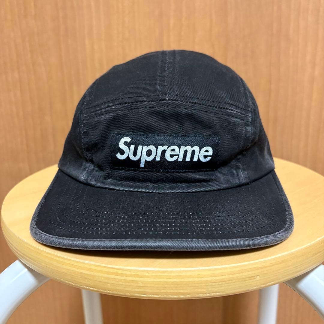 シュプリーム　チノ　キャンプキャップ　ジェットキャップ　ブラック　黒　25SS