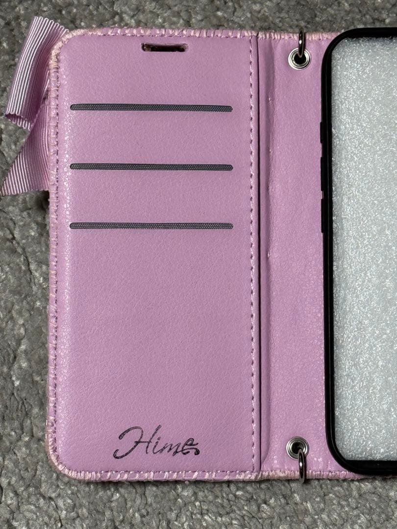 リボン付き手帳型iPhone16ケース