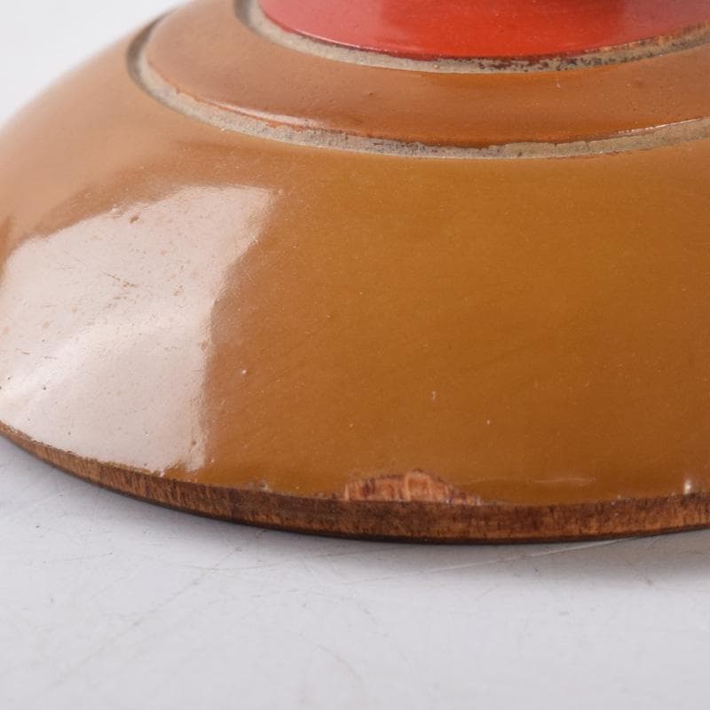 茶道具　漆塗　独楽　莨入　煙草入　時代箱付　V　8240