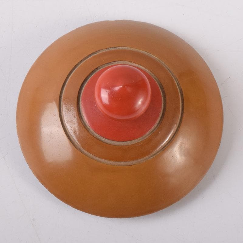 茶道具　漆塗　独楽　莨入　煙草入　時代箱付　V　8240