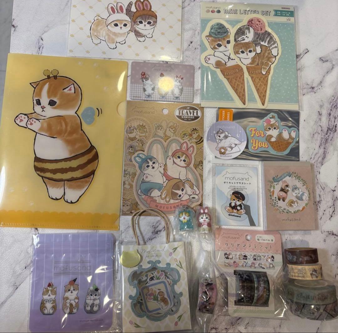 mofusand、マグカップ４個、シール類まとめ売り