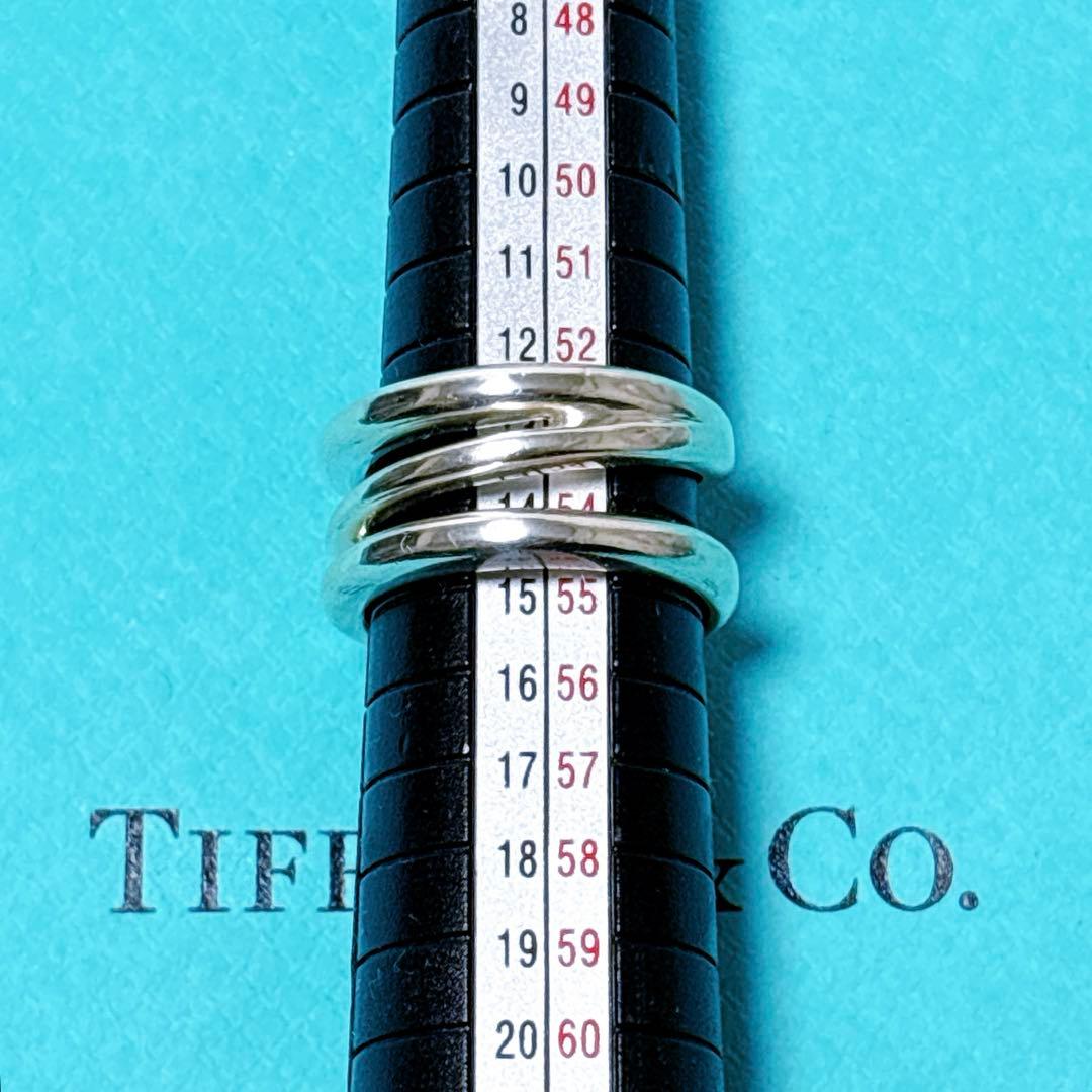 【美品】14.5号 Tiffanyティファニー ダイアゴナル リング SV925