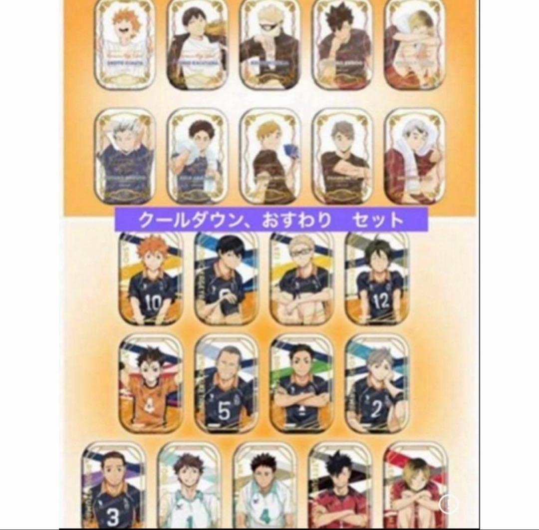 ハイキュー！！ スクエア缶バッジセット クールダウン おすわり セブンネット限定