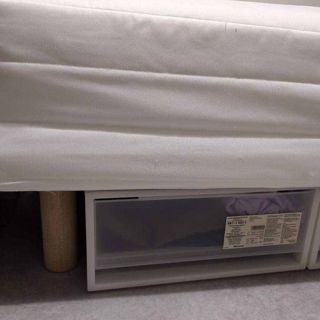 [送料込み] 無印良品 高密度ポケットコイル シングルベッド 脚付