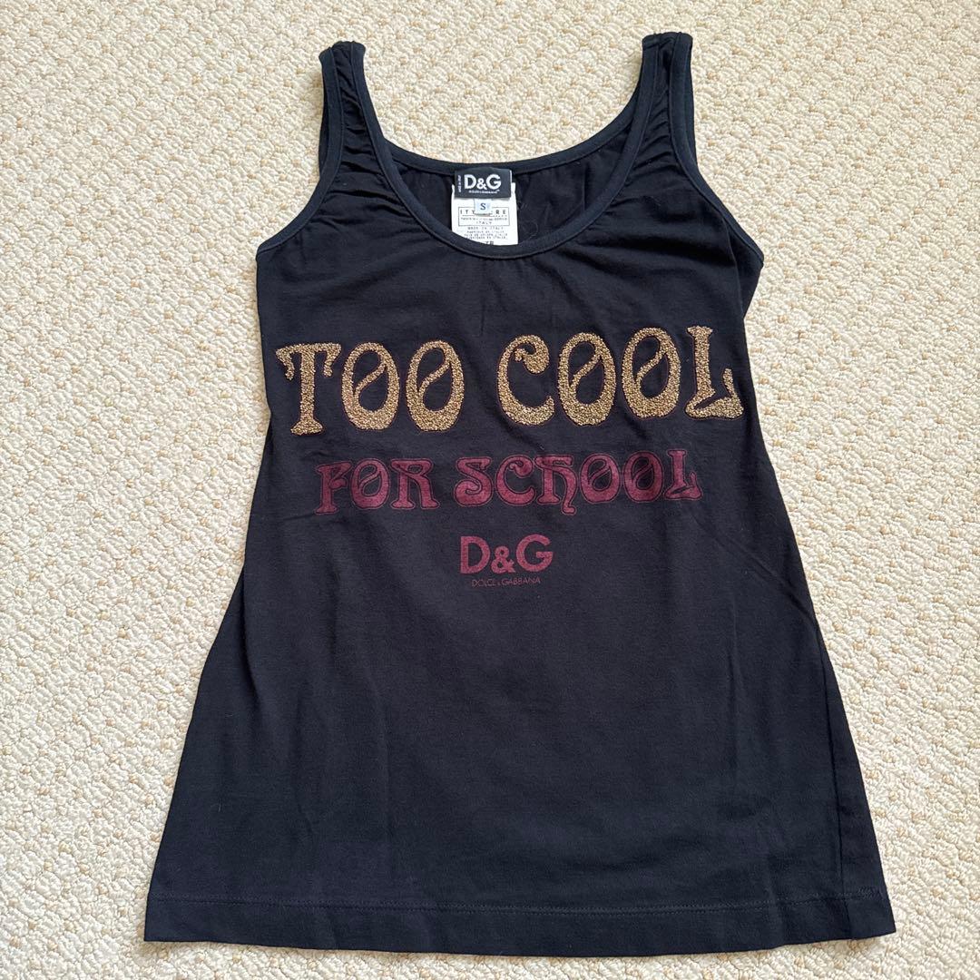D&G ドルガバ　タンクトップ　ビーズロゴ