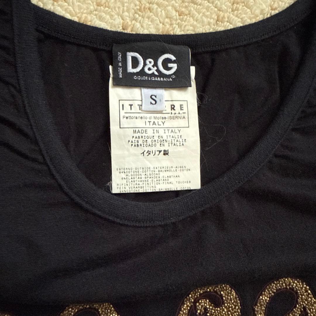 D&G ドルガバ　タンクトップ　ビーズロゴ