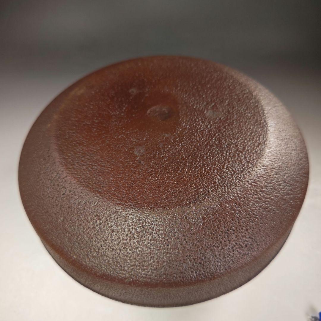 ウ237 茶釜『釜師　菊地政光』『筋入　平丸釜　共箱』鉄釜　茶道具