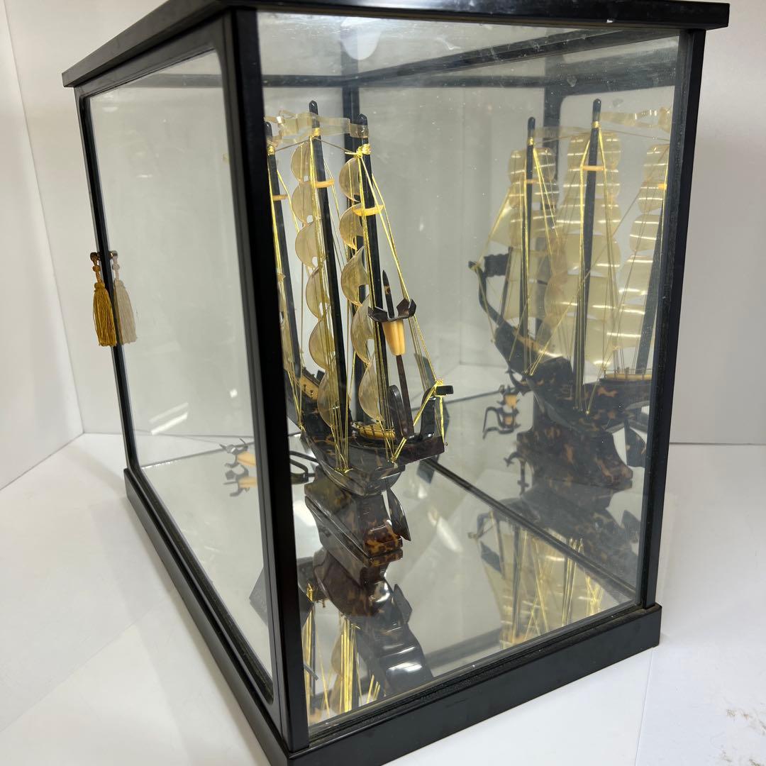 本鼈甲　オランダ船　ケース付　東Y7-1212①タトオ