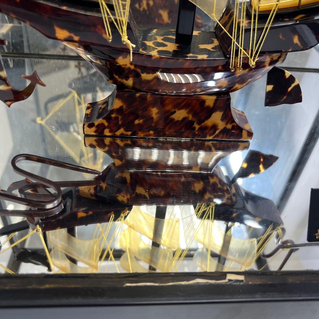 本鼈甲　オランダ船　ケース付　東Y7-1212①タトオ