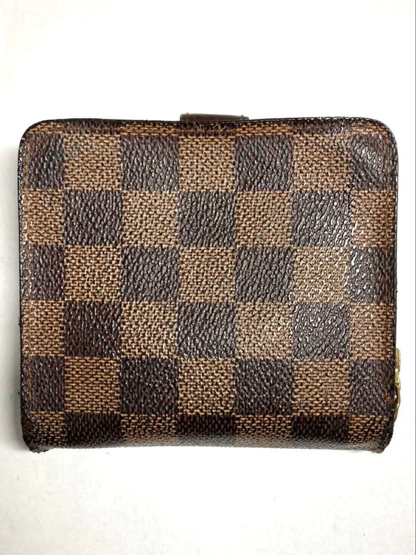 ルイヴィトン　ダミエ　コンパクトジップ　二つ折り財布
