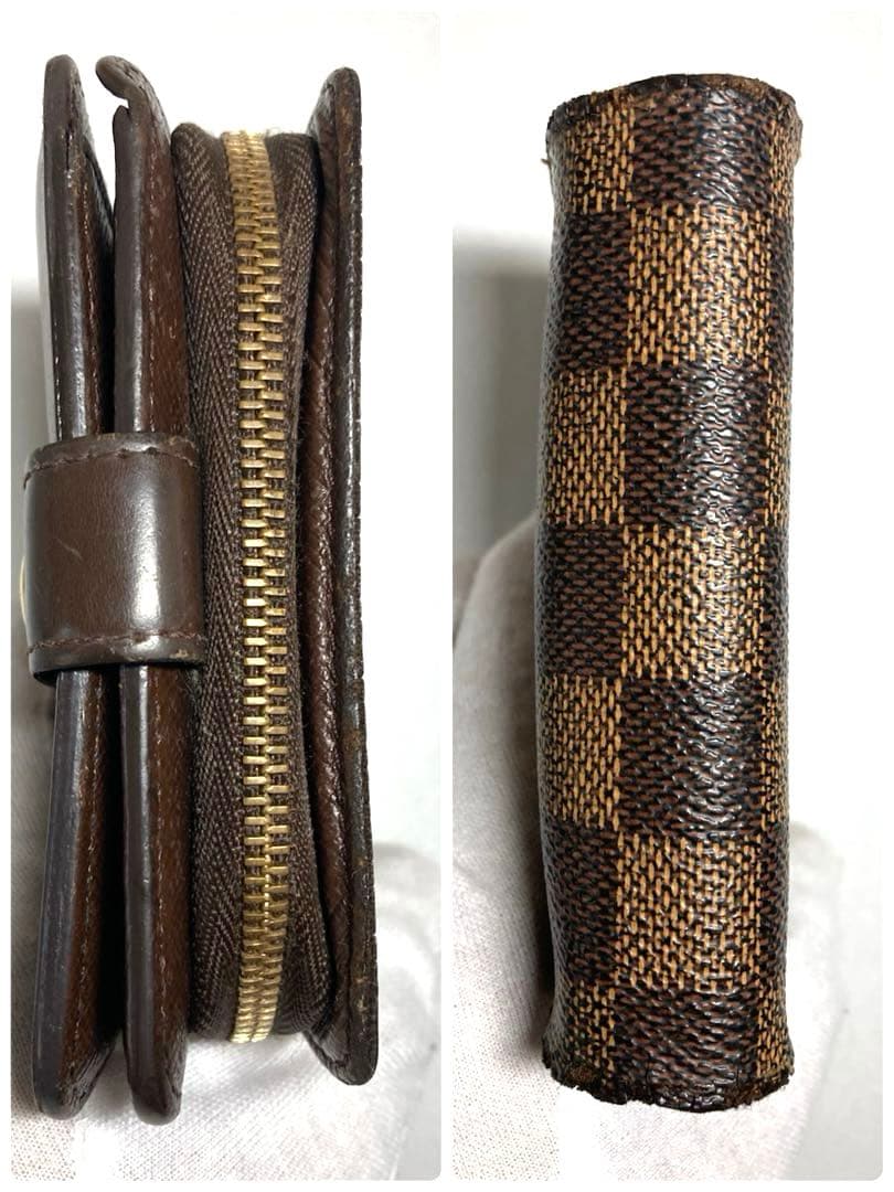 ルイヴィトン　ダミエ　コンパクトジップ　二つ折り財布