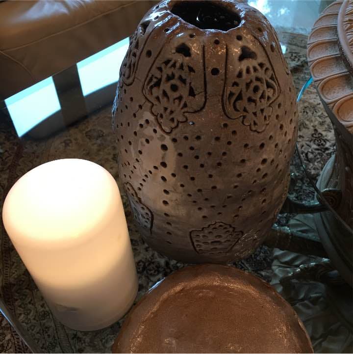 ランプシェード 陶器 陶芸 人感センサーランプ