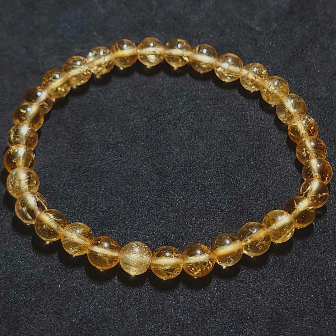 ★インペリアルトパーズ 7ミリ珠 ブレス⑩(SA+)