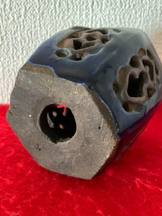 中国古美術　清時代蓝釉墨置き　物置 MT3-6