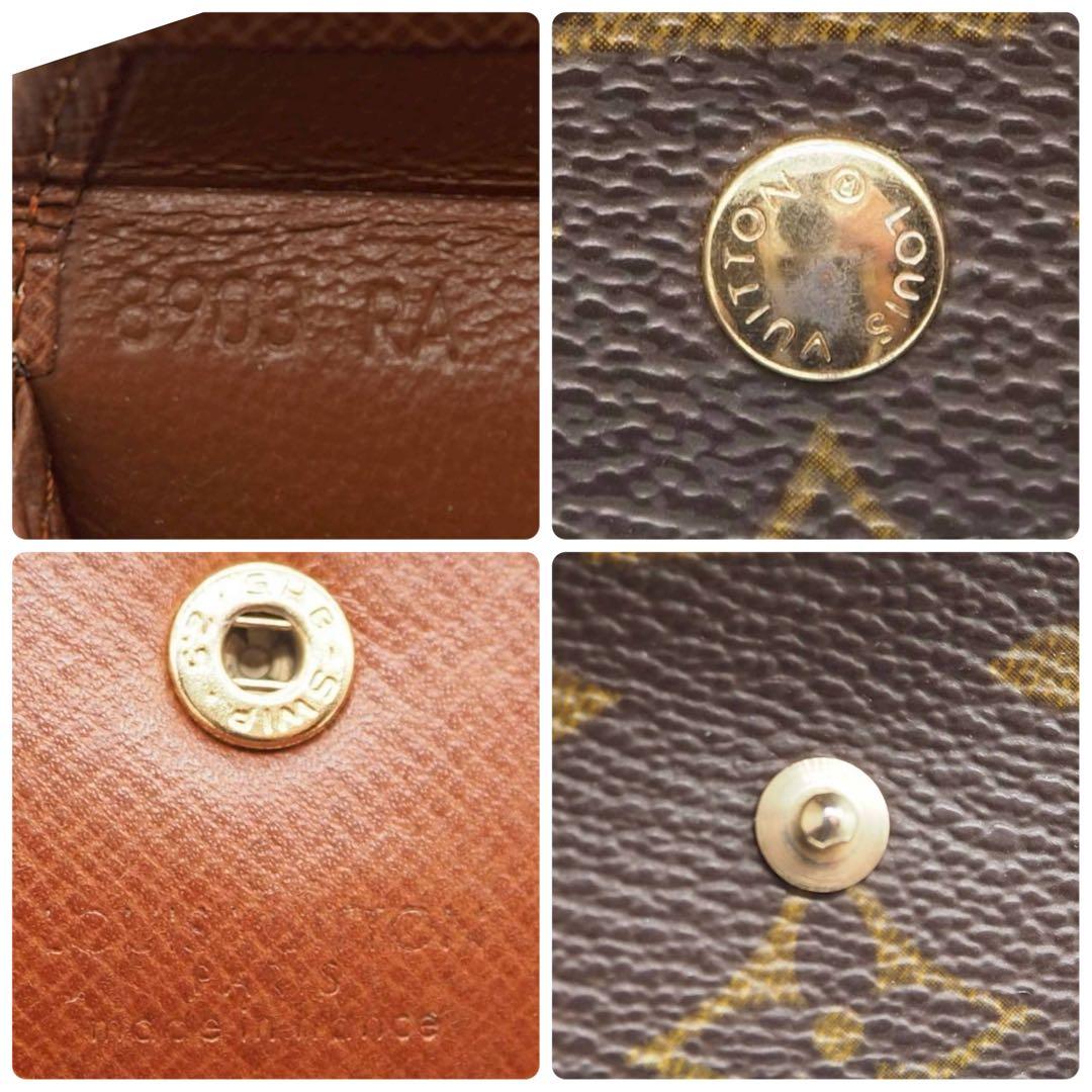 ルイヴィトン ポルトモネプラ モノグラム ケース コンパクト ブラウン