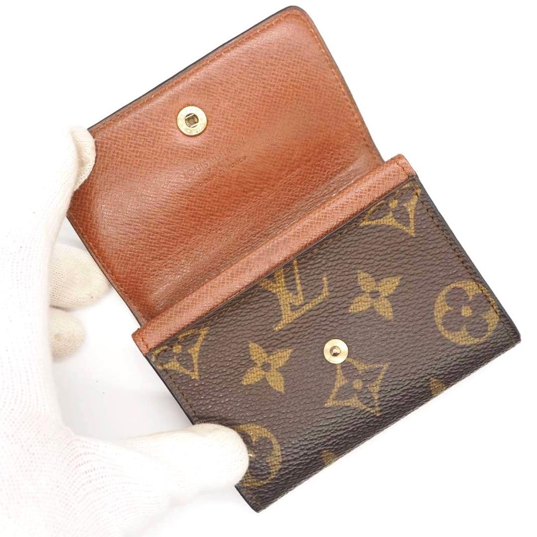 ルイヴィトン ポルトモネプラ モノグラム ケース コンパクト ブラウン