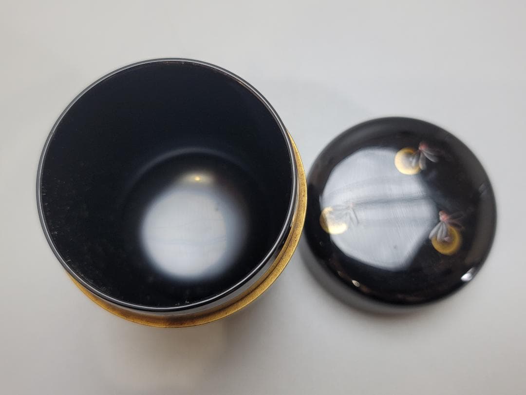 茶道具 螢蒔絵 長棗 木原象一作 共箱 輪島塗 象山