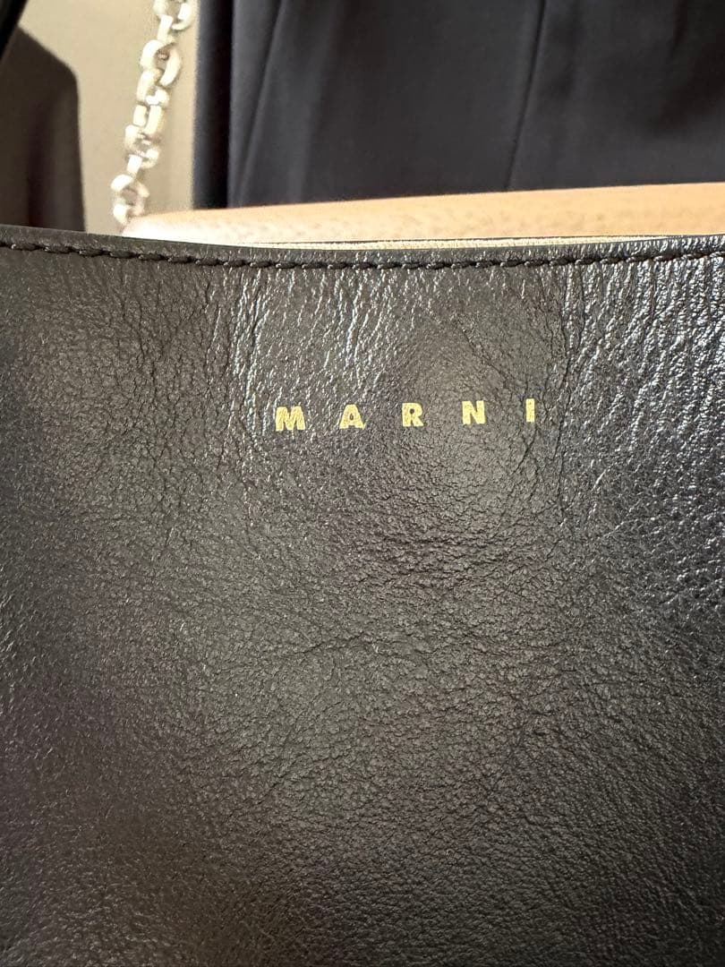 美品⭐︎マルニ MUSEO NANO SOFT レザー ショルダーバッグ ブラック