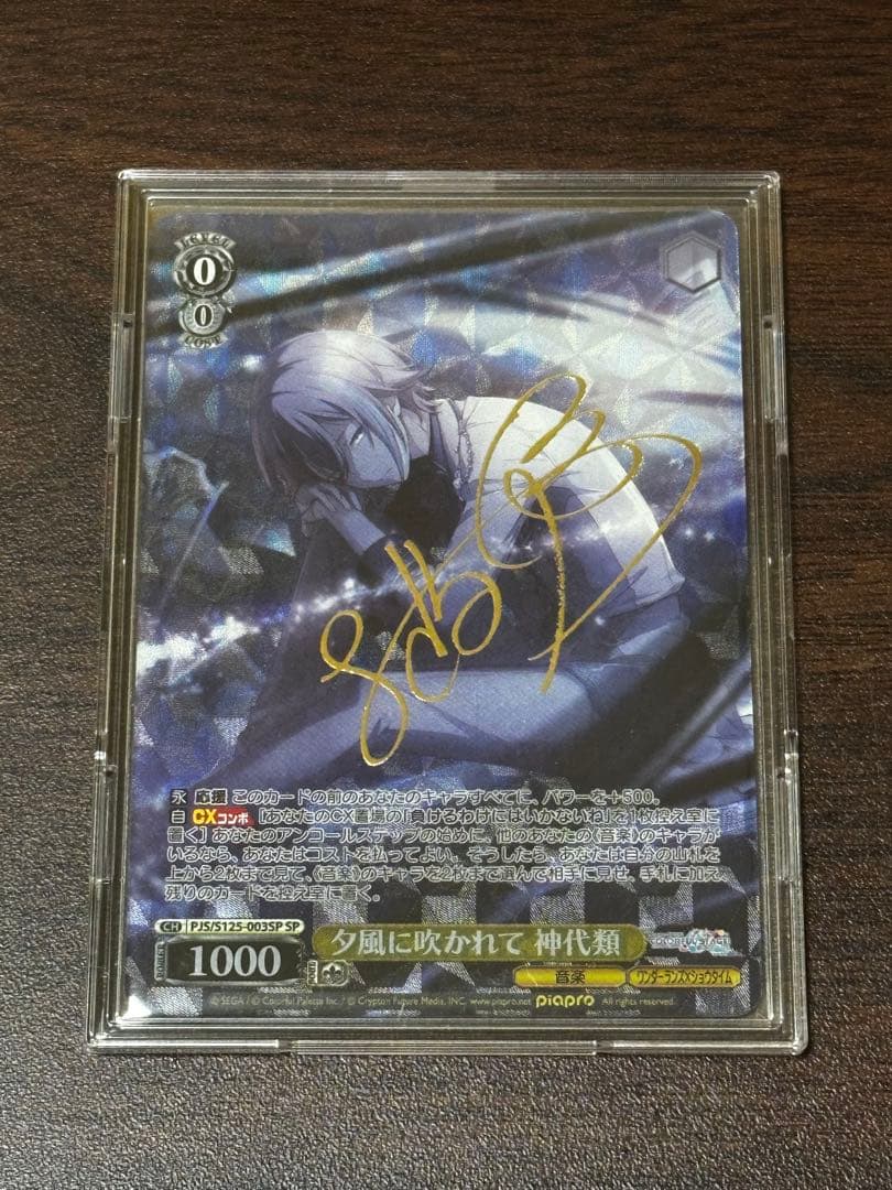 夕風に吹かれて　神代類　サイン