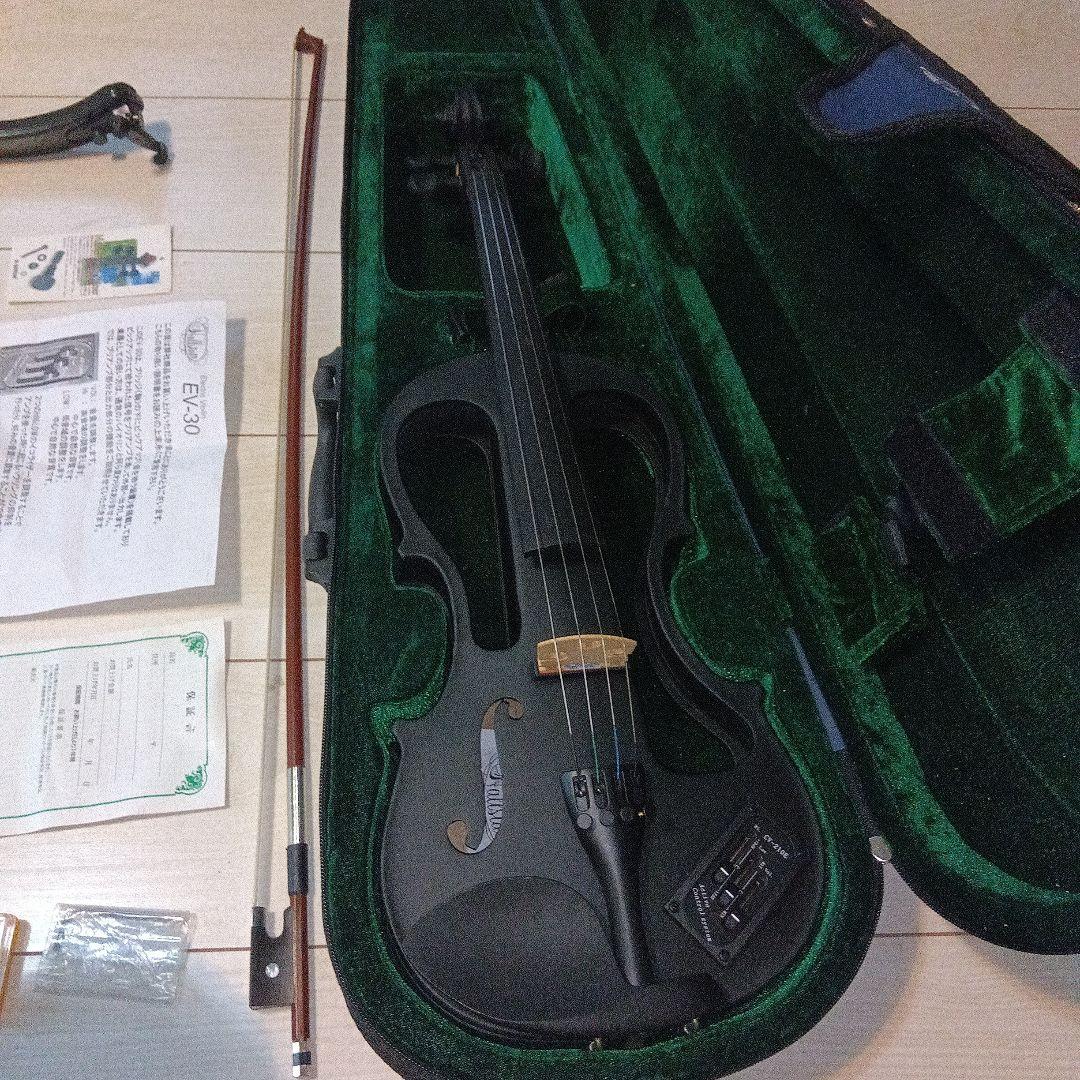 エレキバイオリン 本体 ケース付き　肩当て