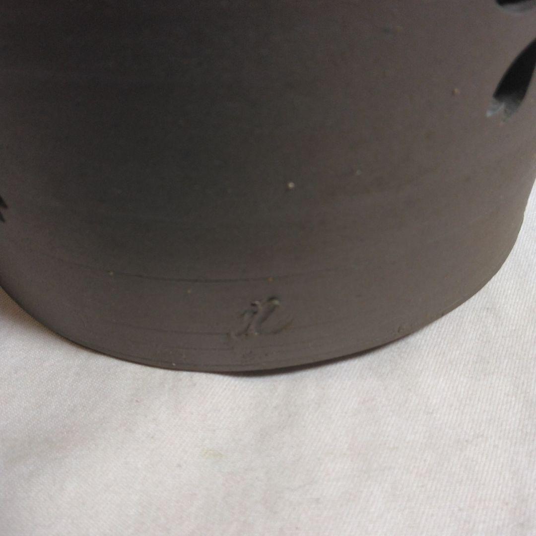 備前焼　作家物　桜の灯り