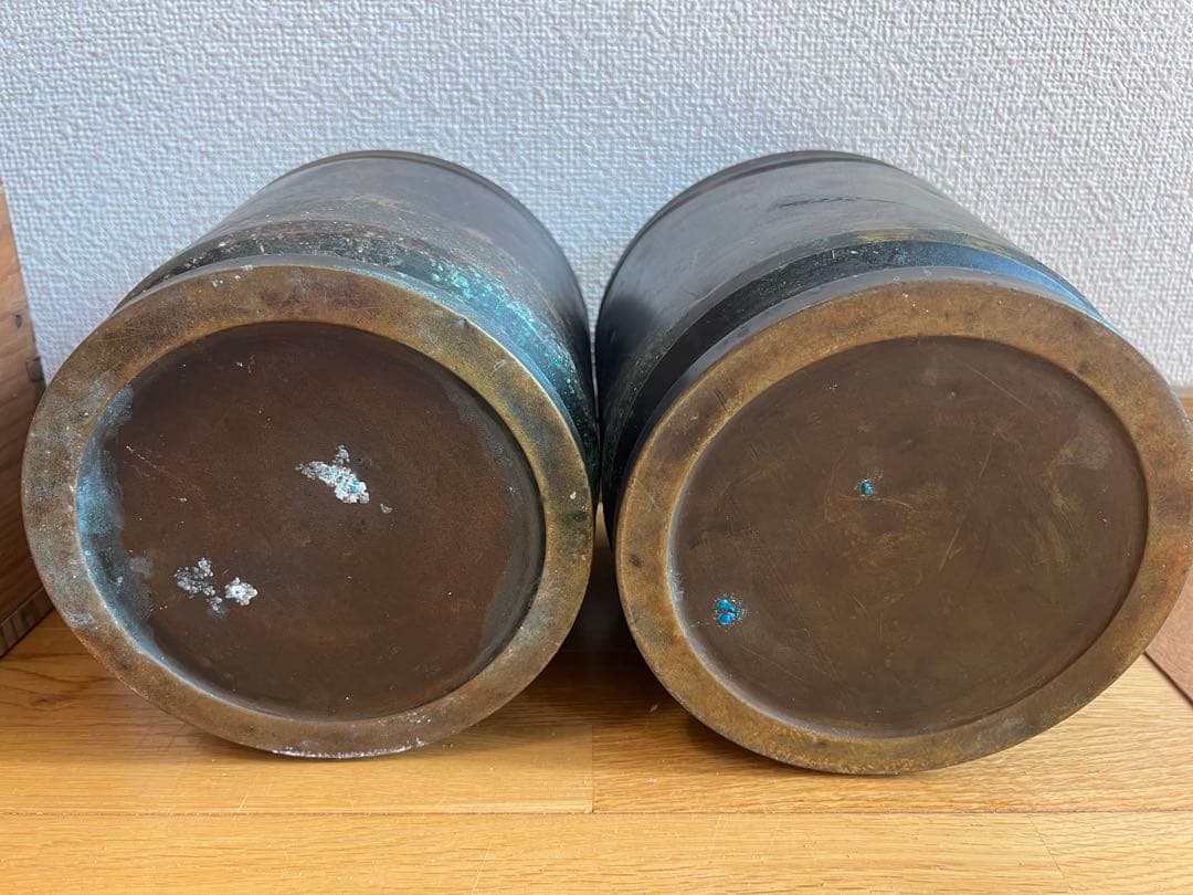 真鍮　火鉢　アンティーク雑貨　古道具　大正昭和レトロ　箱あり