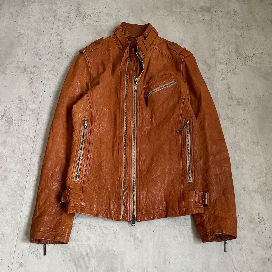 【希少】　VINTAGE ライダース　山羊　ヤギ　ゴートレザー　ジップ　アメカジ