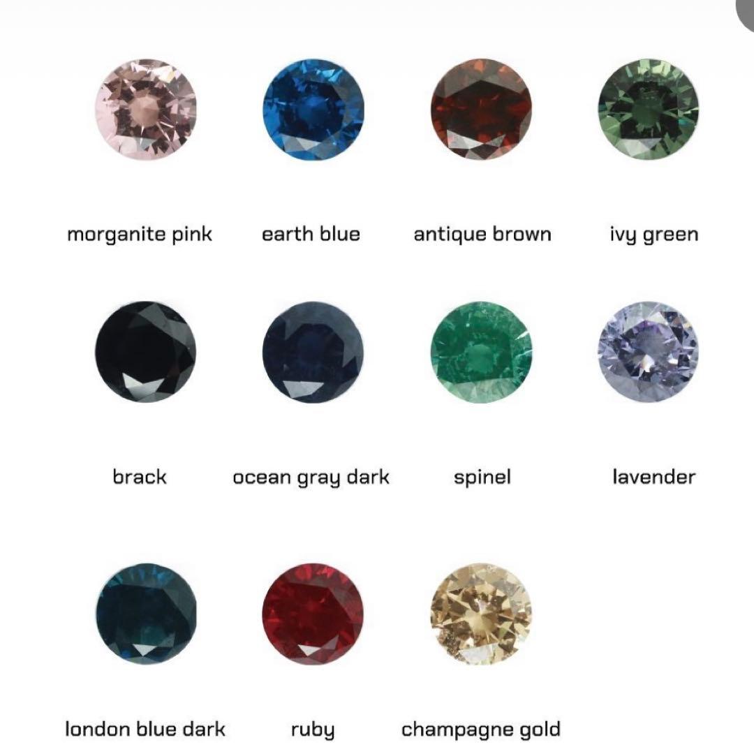 e.m. ジルコニア２粒リング e.m.LAB限定カラー 石替え 13号