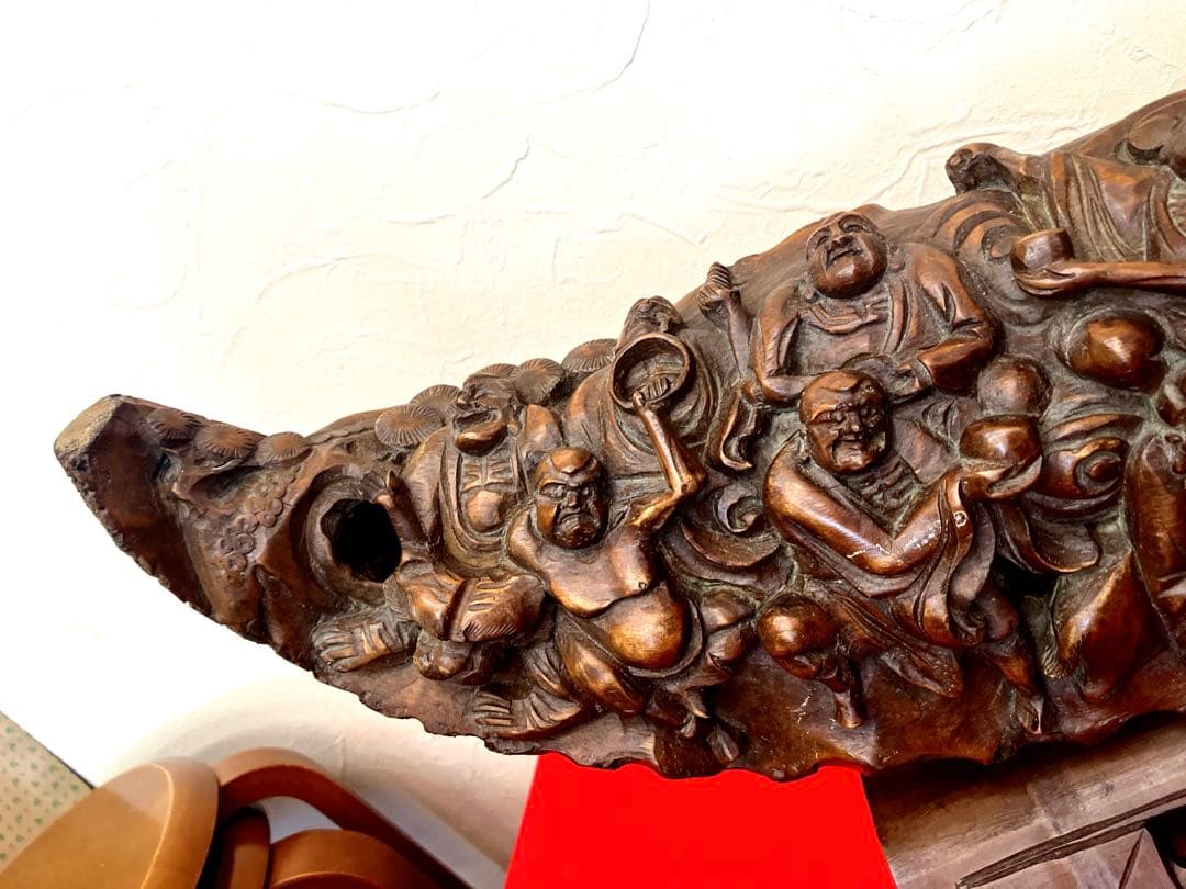 特大 十八羅漢　象牙風 牙 一本物 一本牙 彫刻 オブジェ　竹細工　中国美術