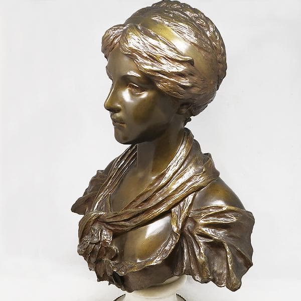 ルーブル美術館 『 壊れた甕 』 ブロンズ像 女性 銅像　高さ56cm 17kg