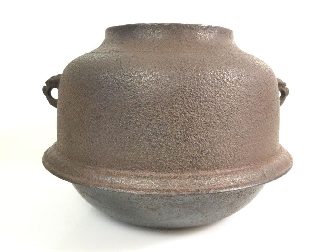 朝鮮真形釜 茶釜 釜師角谷沙村 茶道具 供箱 L282