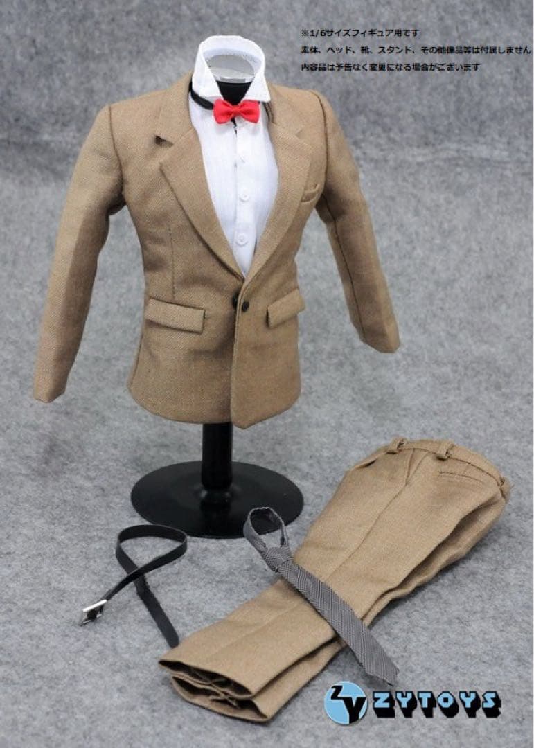 ZY-TOYS 1/6サイズフィギュア用衣装 男性用 スーツセット カーキ色