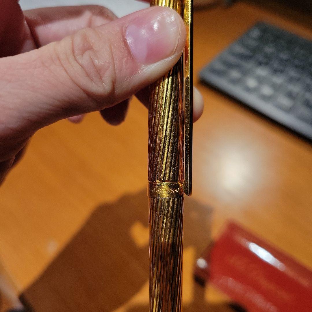 st dupont ボールペン　ゴールド　販売証明書付き