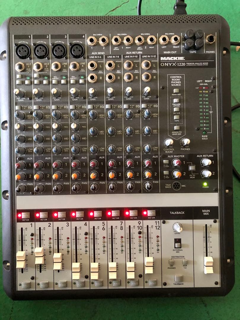 ジャンクMACKIE ONYX 1220 マッキー ミキサー 音響機材 アナログ