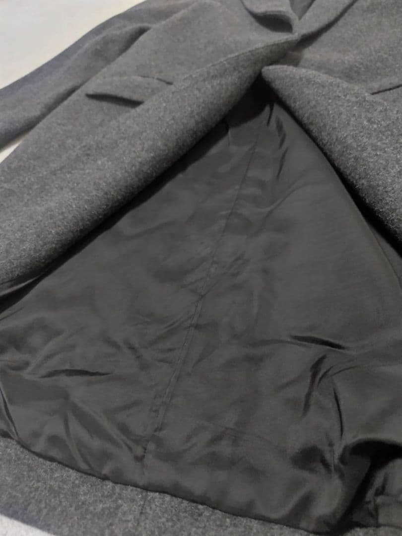 【美品】Theoryluxe ラムウールメルトン コート ロング グレー