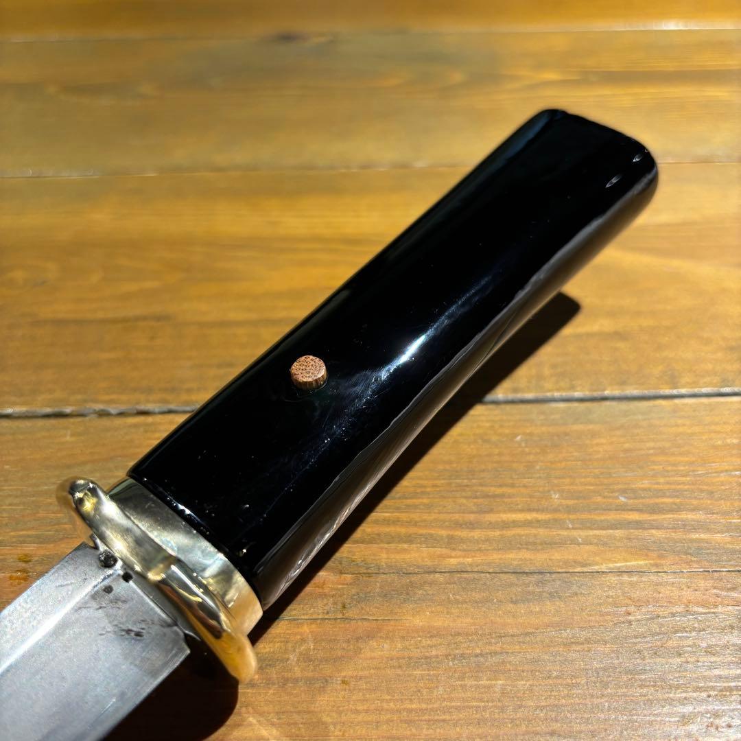 日本刀残欠クラフトナイフNo.68 最上大業物 長曽祢虎徹興里 黒鞘