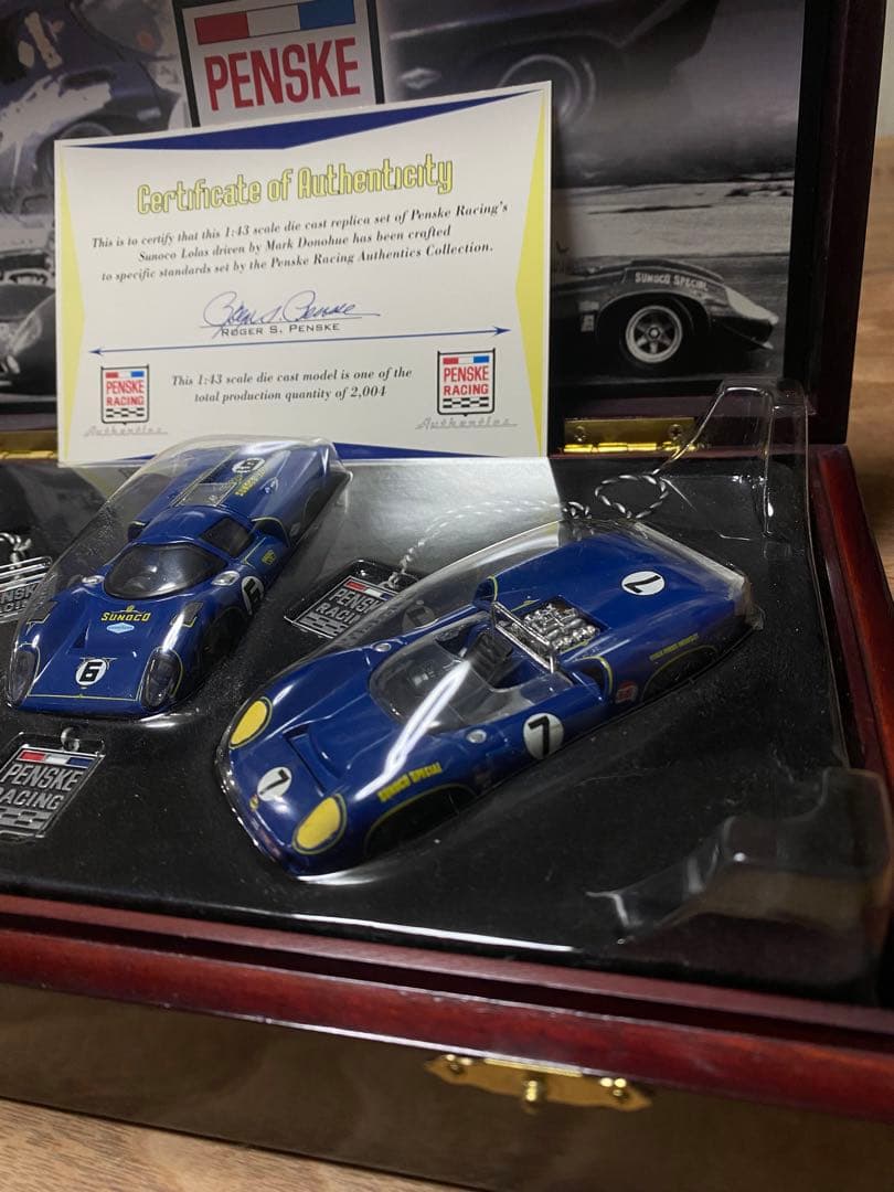 【木箱入り】PENSKE gpm 1/43 Sunoco T70 ロ－ラ3Set