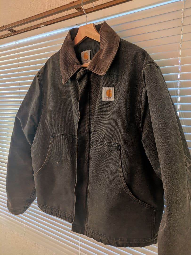 Carhartt トラディショナルジャケット　古着　短丈 ブラック