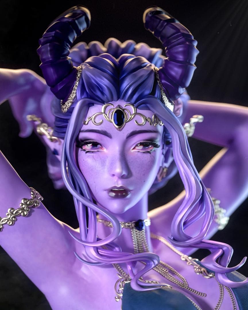 1/6　未塗装 未組立　フィギュア　ガレージキット　Tiefling Lady