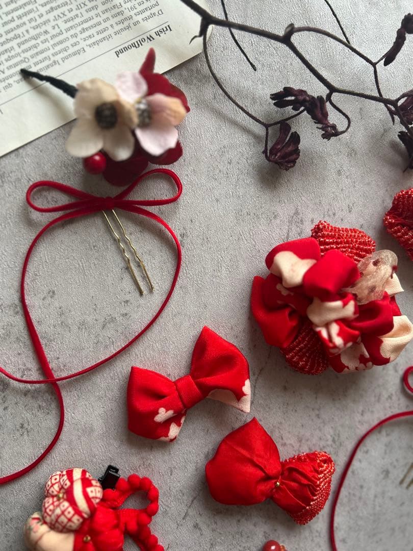 k*y様 七五三　七五三髪飾り　ヘッドドレス　着物髪飾り　リメイク髪飾り　060