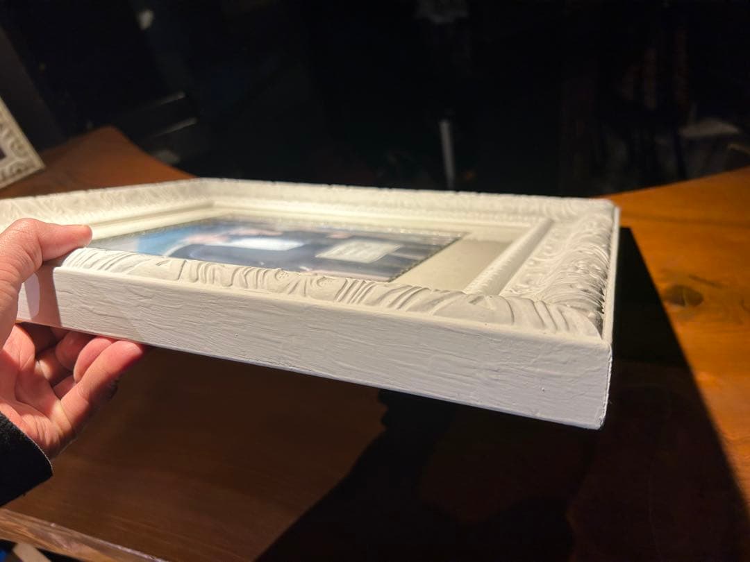 アンティーク額縁‼️ シャービー・デザイン額縁　マットホワイト　大サイズ