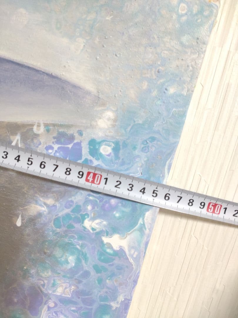 人物画【にわか雨】作者サイン入り/油絵/美人画/フルイドアート